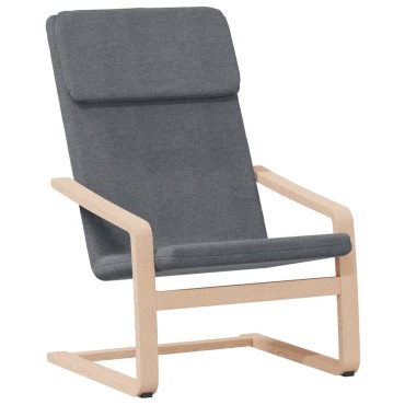 vidaXL Πολυθρόνα Relax Σκούρο Γκρι Υφασμάτινη 59x82x98cm 1 τεμ.