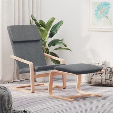 vidaXL Πολυθρόνα Relax Σκούρο Γκρι Υφασμάτινη 59x82x98cm 1 τεμ.