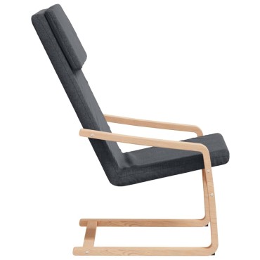 vidaXL Πολυθρόνα Relax Σκούρο Γκρι Υφασμάτινη 59x82x98cm 1 τεμ.