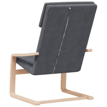vidaXL Πολυθρόνα Relax Σκούρο Γκρι Υφασμάτινη 59x82x98cm 1 τεμ.