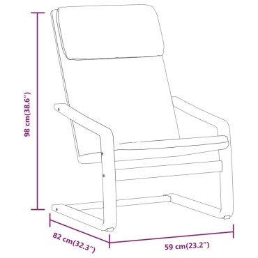 vidaXL Πολυθρόνα Relax Σκούρο Γκρι Υφασμάτινη 59x82x98cm 1 τεμ.