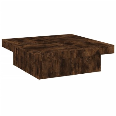 vidaXL Τραπεζάκι Σαλονιού Καπνιστή Δρυς 90x90x28cm Επεξεργασμ. Ξύλο 1 τεμ.