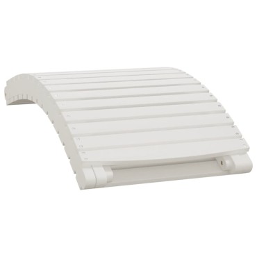 vidaXL Ξαπλώστρα Λευκή 184x55x64cm από Μασίφ Ξύλο Ακακίας 1 τεμ.