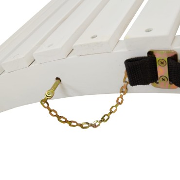 vidaXL Ξαπλώστρα Λευκή 184x55x64cm από Μασίφ Ξύλο Ακακίας 1 τεμ.