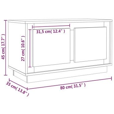 vidaXL Έπιπλο Τηλεόρασης Sonoma Δρυς 80x35x45cm Επεξ. Ξύλο