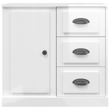 vidaXL Ντουλάπι Γυαλιστερό Λευκό 70x35,5x67,5cm Επεξεργασμένο Ξύλο 1 τεμ.