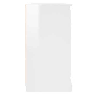 vidaXL Ντουλάπι Γυαλιστερό Λευκό 70x35,5x67,5cm Επεξεργασμένο Ξύλο 1 τεμ.