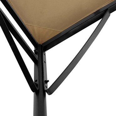 vidaXL Τέντα Taupe 4 x 3 μ. 180 γρ./μ² από Ύφασμα και Ατσάλι
