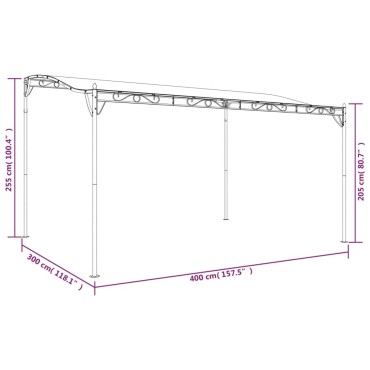 vidaXL Τέντα Taupe 4 x 3 μ. 180 γρ./μ² από Ύφασμα και Ατσάλι