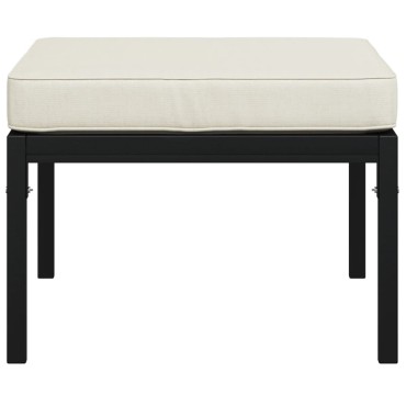 vidaXL Υποπόδια Κήπου 2 τεμ. 60x60x35cm Ατσάλι με Μαξιλάρια Χρ. Άμμου Διθέσιος