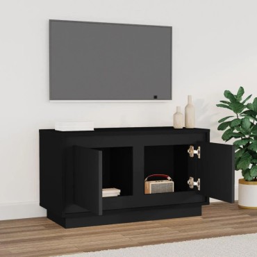 vidaXL Έπιπλο Τηλεόρασης Μαύρο 80x35x45cm από Επεξεργασμένο Ξύλο