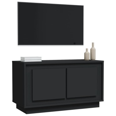 vidaXL Έπιπλο Τηλεόρασης Μαύρο 80x35x45cm από Επεξεργασμένο Ξύλο