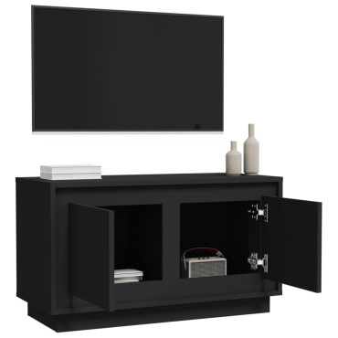 vidaXL Έπιπλο Τηλεόρασης Μαύρο 80x35x45cm από Επεξεργασμένο Ξύλο