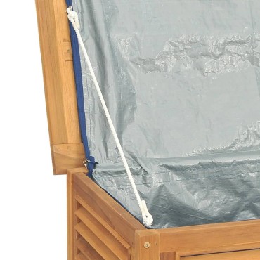 vidaXL Μπαούλο Αποθήκευσης Κήπου με Τσάντα 175x50x55cm Μασίφ Ξύλο Teak 1 τεμ.