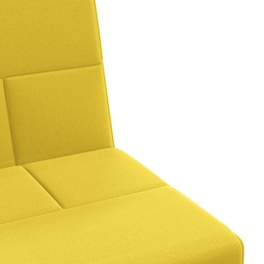 vidaXL Καναπές Κρεβάτι με Ποτηροθήκη Ανοιχτό Κίτρινο Υφασμάτινος 200x89x70cm 1 τεμ. Γωνιακός