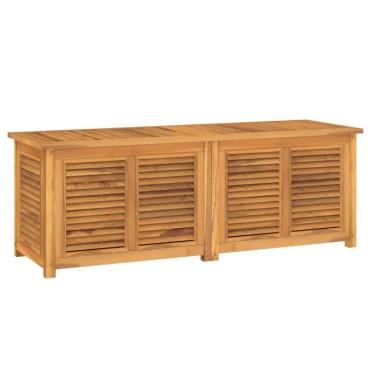 vidaXL Μπαούλο Αποθήκευσης Κήπου με Τσάντα 150x50x55cm Μασίφ Ξύλο Teak 1 τεμ.