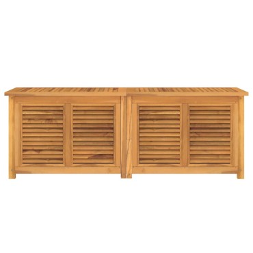 vidaXL Μπαούλο Αποθήκευσης Κήπου με Τσάντα 150x50x55cm Μασίφ Ξύλο Teak 1 τεμ.