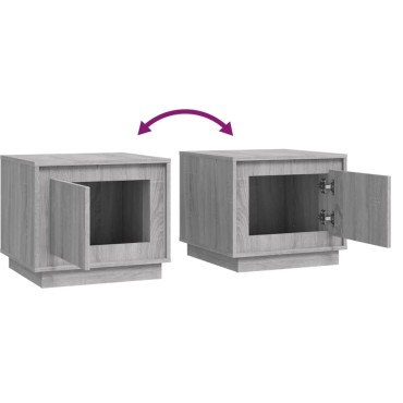 vidaXL Τραπεζάκι Σαλονιού Γκρι Sonoma 51x50x44cm Επεξεργασμένο Ξύλο 1 τεμ.