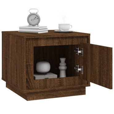 vidaXL Τραπεζάκι Σαλονιού Καφέ Δρυς 51x50x44cm Επεξεργασμ. Ξύλο 1 τεμ.