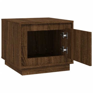 vidaXL Τραπεζάκι Σαλονιού Καφέ Δρυς 51x50x44cm Επεξεργασμ. Ξύλο 1 τεμ.