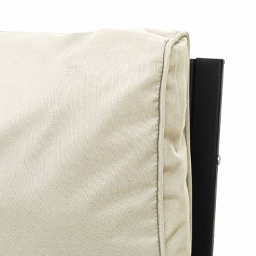 vidaXL Καρέκλες Κήπου 2 τεμ. 62x75x79cm Ατσάλινες Μαξιλάρια Χρ. Άμμου Διθέσιος