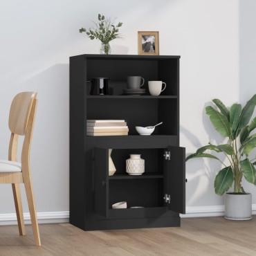 vidaXL Ντουλάπι Μαύρο 60x35,5x103,5cm από Επεξεργασμένο Ξύλο 1 τεμ.