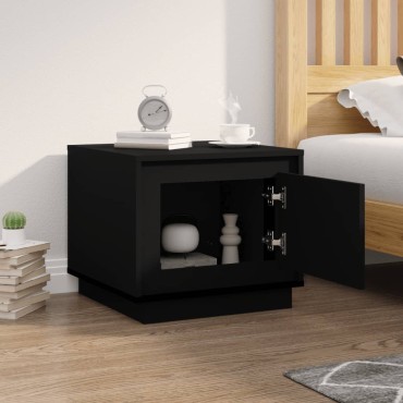 vidaXL Τραπεζάκι Σαλονιού Μαύρο 51x50x44cm από Επεξεργασμένο Ξύλο 1 τεμ.