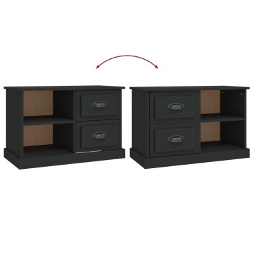 vidaXL Έπιπλο Τηλεόρασης Μαύρο 73x35,5x47,5cm Επεξεργασμένο Ξύλο
