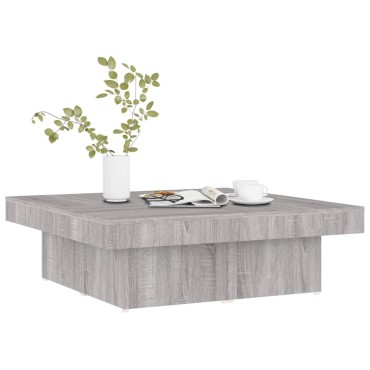 vidaXL Τραπεζάκι Σαλονιού Γκρι Sonoma 90x90x28cm Επεξεργασμένο Ξύλο 1 τεμ.