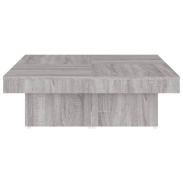 vidaXL Τραπεζάκι Σαλονιού Γκρι Sonoma 90x90x28cm Επεξεργασμένο Ξύλο 1 τεμ.
