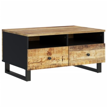 vidaXL Τραπεζάκι Σαλονιού 80x54x40cm Μασίφ Ξύλο Μάνγκο & Επεξ. Ξύλο 1 τεμ.