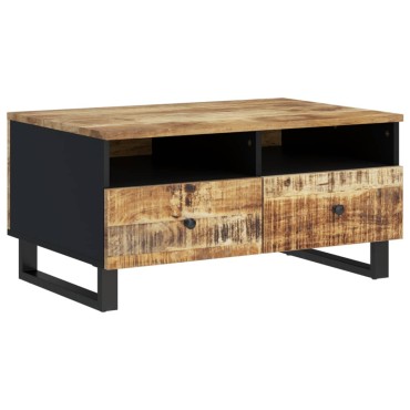 vidaXL Τραπεζάκι Σαλονιού 80x54x40cm Μασίφ Ξύλο Μάνγκο & Επεξ. Ξύλο 1 τεμ.