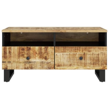vidaXL Τραπεζάκι Σαλονιού 80x54x40cm Μασίφ Ξύλο Μάνγκο & Επεξ. Ξύλο 1 τεμ.