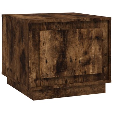 vidaXL Τραπεζάκι Σαλονιού Καπνιστή Δρυς 51x50x44cm Επεξεργασμ. Ξύλο 1 τεμ.