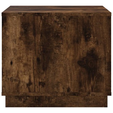vidaXL Τραπεζάκι Σαλονιού Καπνιστή Δρυς 51x50x44cm Επεξεργασμ. Ξύλο 1 τεμ.