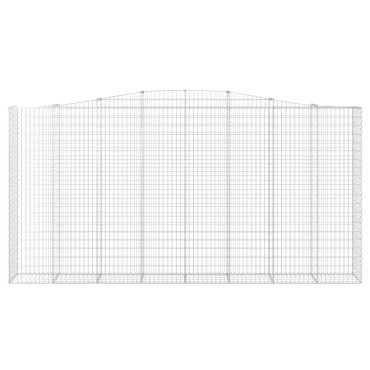 vidaXL Συρματοκιβώτια Τοξωτά 3 τεμ. 400x50x200/220 εκ. Γαλβαν. Ατσάλι
