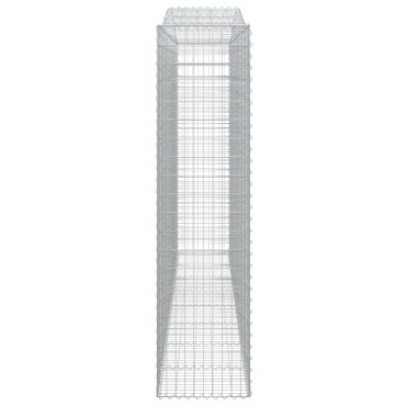 vidaXL Συρματοκιβώτια Τοξωτά 3 τεμ. 400x50x200/220 εκ. Γαλβαν. Ατσάλι
