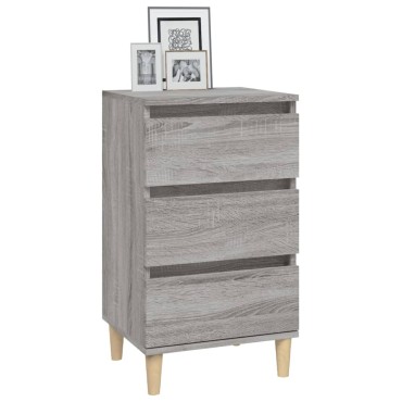 vidaXL Κομοδίνο Γκρι Sonoma 40x35x70cm από Επεξεργασμένο Ξύλο 1 τεμ.