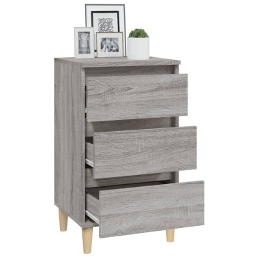 vidaXL Κομοδίνο Γκρι Sonoma 40x35x70cm από Επεξεργασμένο Ξύλο 1 τεμ.