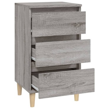 vidaXL Κομοδίνο Γκρι Sonoma 40x35x70cm από Επεξεργασμένο Ξύλο 1 τεμ.