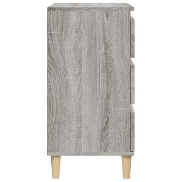vidaXL Κομοδίνο Γκρι Sonoma 40x35x70cm από Επεξεργασμένο Ξύλο 1 τεμ.