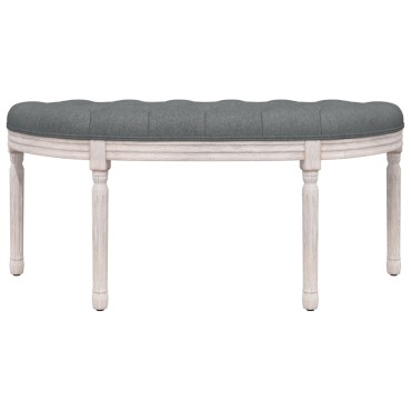 vidaXL Πάγκος Σκούρο Γκρι 110,5x45x49cm Υφασμάτινος 1 τεμ.