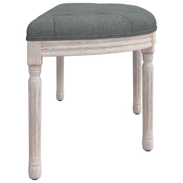 vidaXL Πάγκος Σκούρο Γκρι 110,5x45x49cm Υφασμάτινος 1 τεμ.