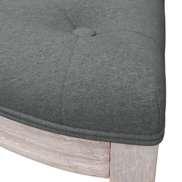 vidaXL Πάγκος Σκούρο Γκρι 110,5x45x49cm Υφασμάτινος 1 τεμ.
