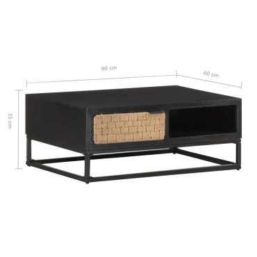 vidaXL Τραπεζάκι Σαλονιού 90x60x35cm από Μασίφ Ξύλο Μάνγκο 1 τεμ.