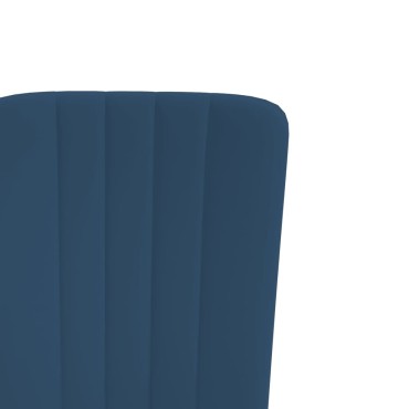 vidaXL Καρέκλες Τραπεζαρίας 4 τεμ. Μπλε Βελούδινες 42x57,5x95cm