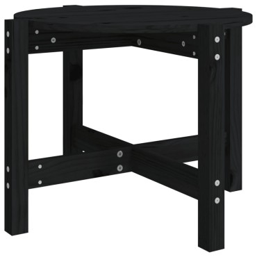 vidaXL Τραπεζάκι Σαλονιού Μαύρο 62,5x45cm από Μασίφ Ξύλο Πεύκου 1 τεμ.