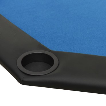 vidaXL Τραπέζι Πόκερ Πτυσσόμενο για 8 Παίκτες Μπλε 108x108x75cm 1 τεμ.