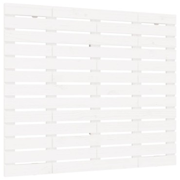 vidaXL Κεφαλάρι Τοίχου Λευκό 106x3x91,5cm από Μασίφ Ξύλο Πεύκου 1 τεμ.