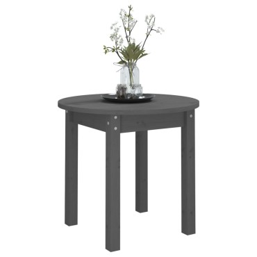 vidaXL Τραπεζάκι Σαλονιού Γκρι 45x40cm από Μασίφ Ξύλο Πεύκου 1 τεμ.